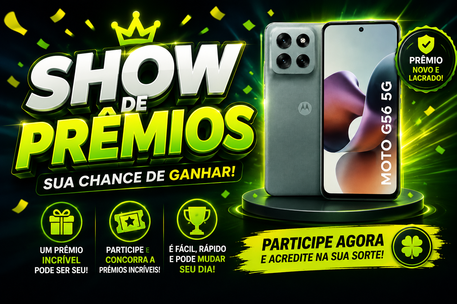 Show de Prêmios 2026 - 📱 Moto G56