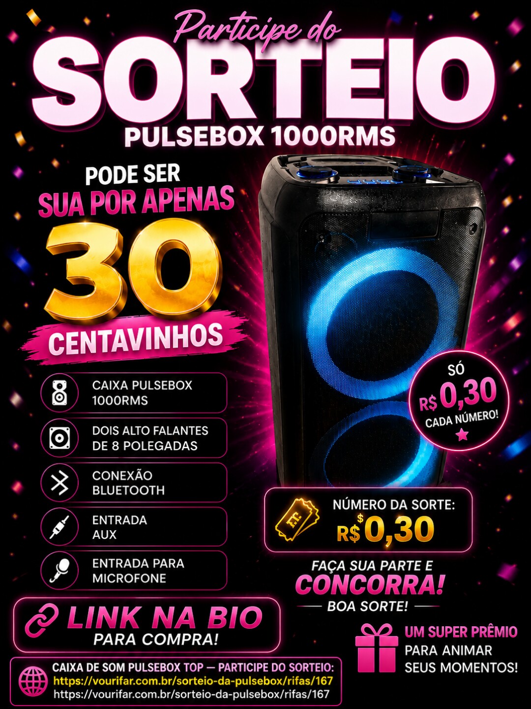 Caixa de som pulsebox top