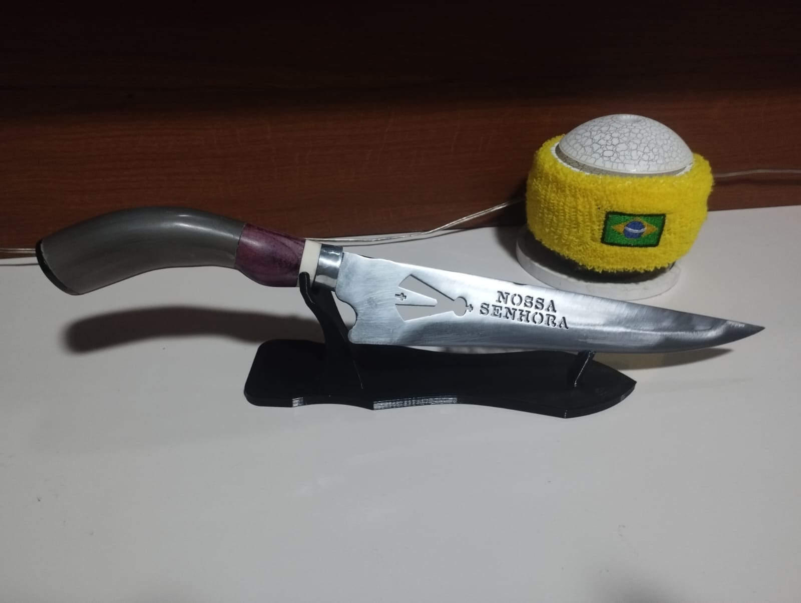 Faça Nossa Senhora lâmina em aço