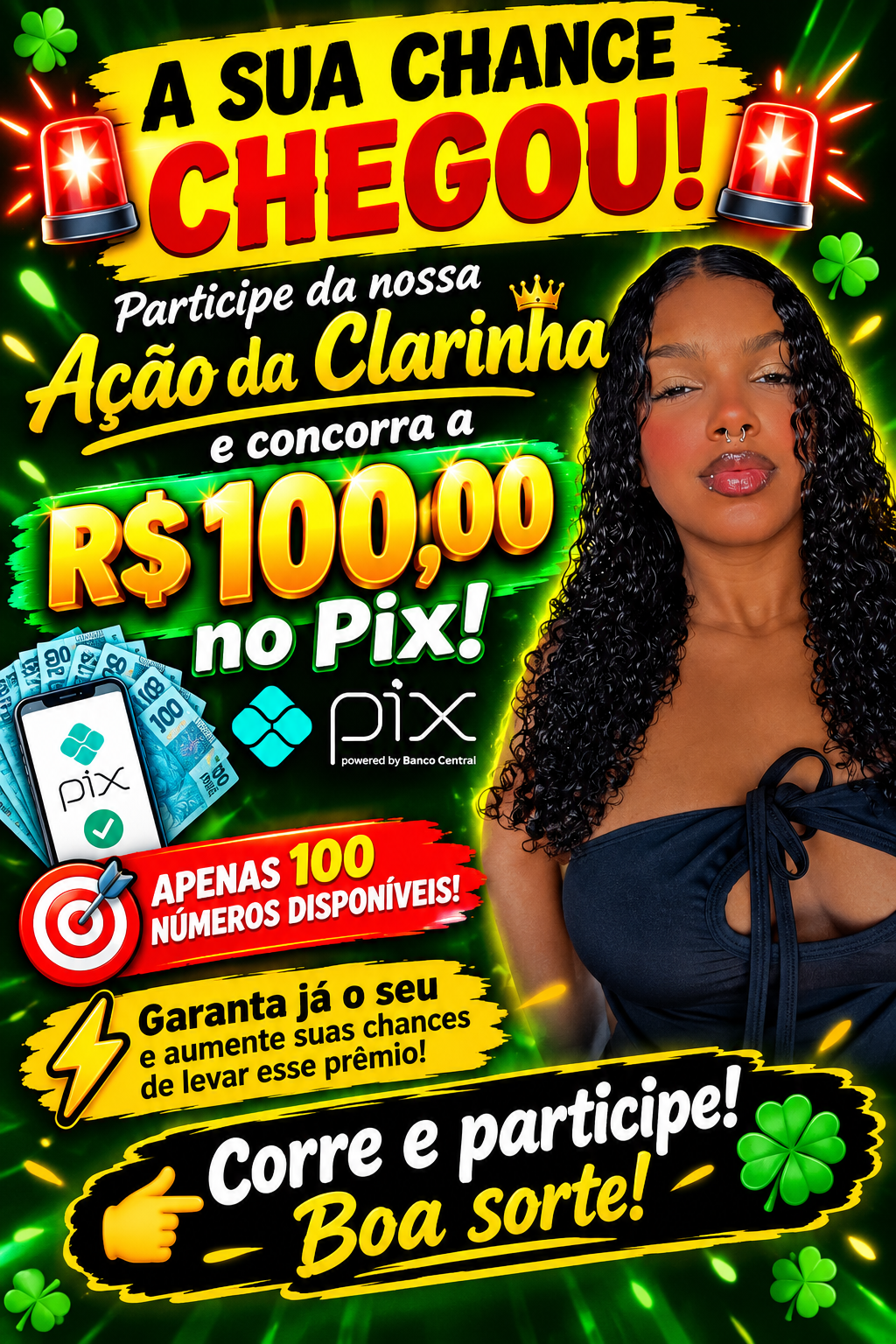 Ação da Clarinha: Concorra a R$ 100 no Pix! 💰 — foto 1