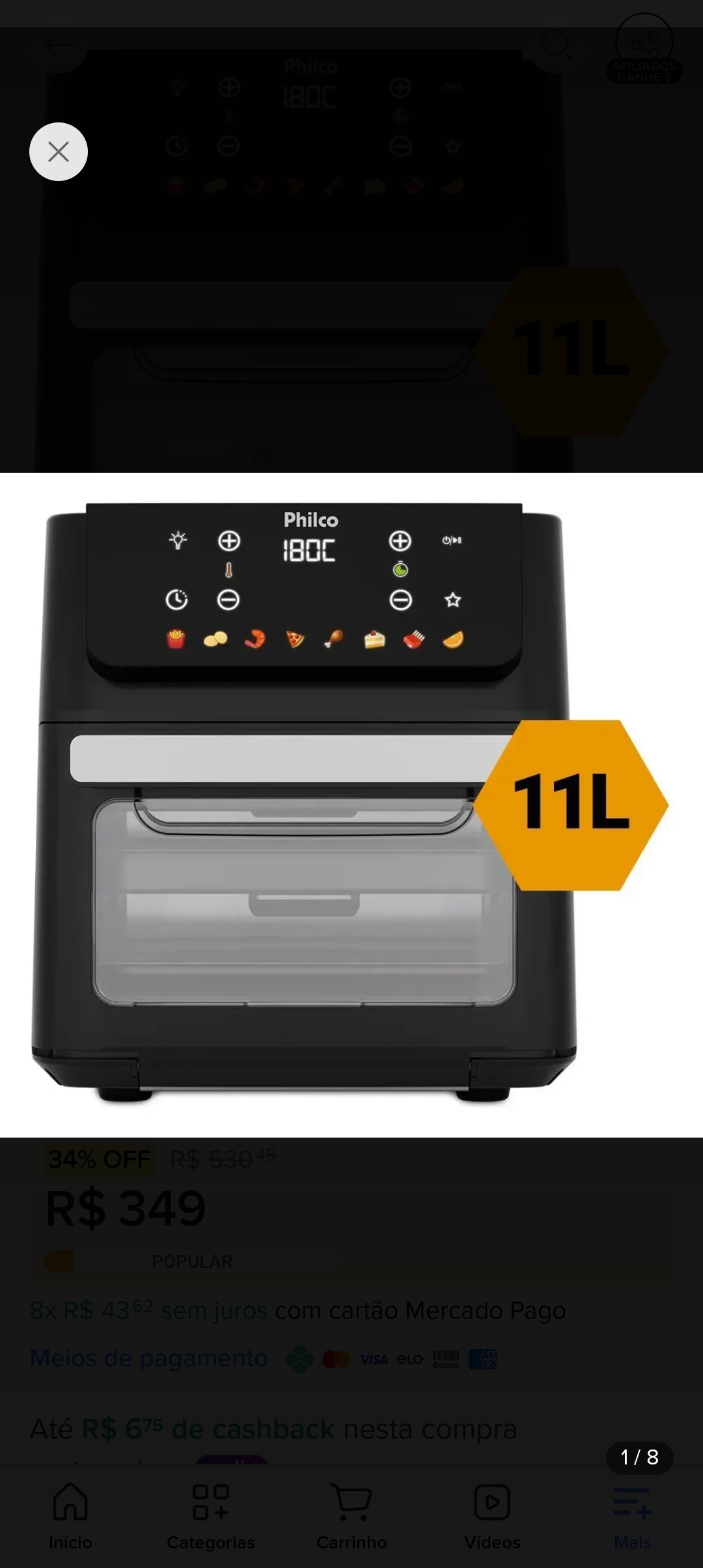 Air Fryer Oven Philco  11 LT