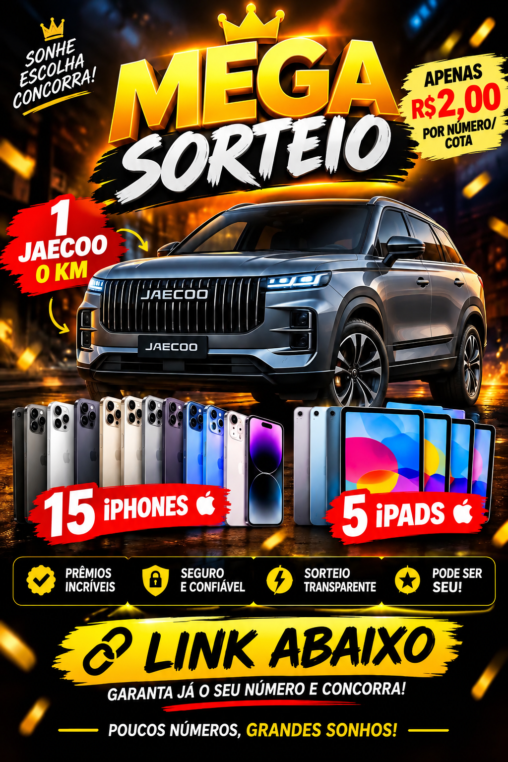 jaecoo 0km e mais 15 iPhones 17e e 5 iPads — foto 1