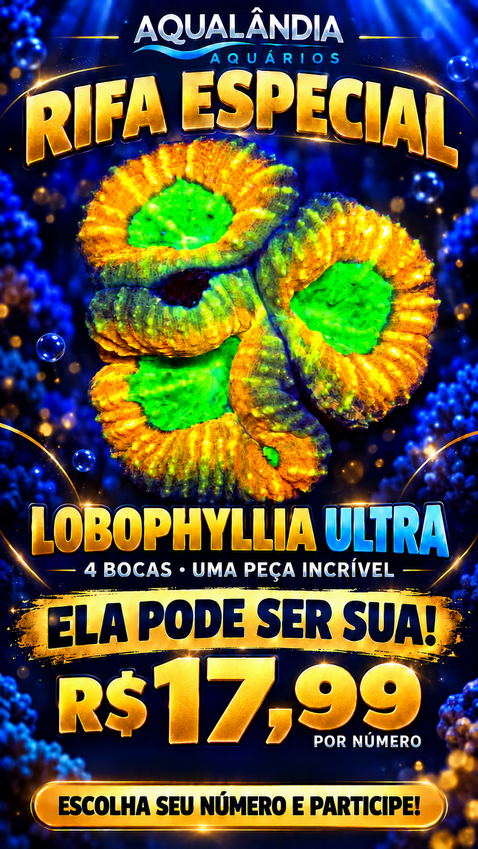 RIFA AQUALÂNDIA AQUÁRIOS LOBO